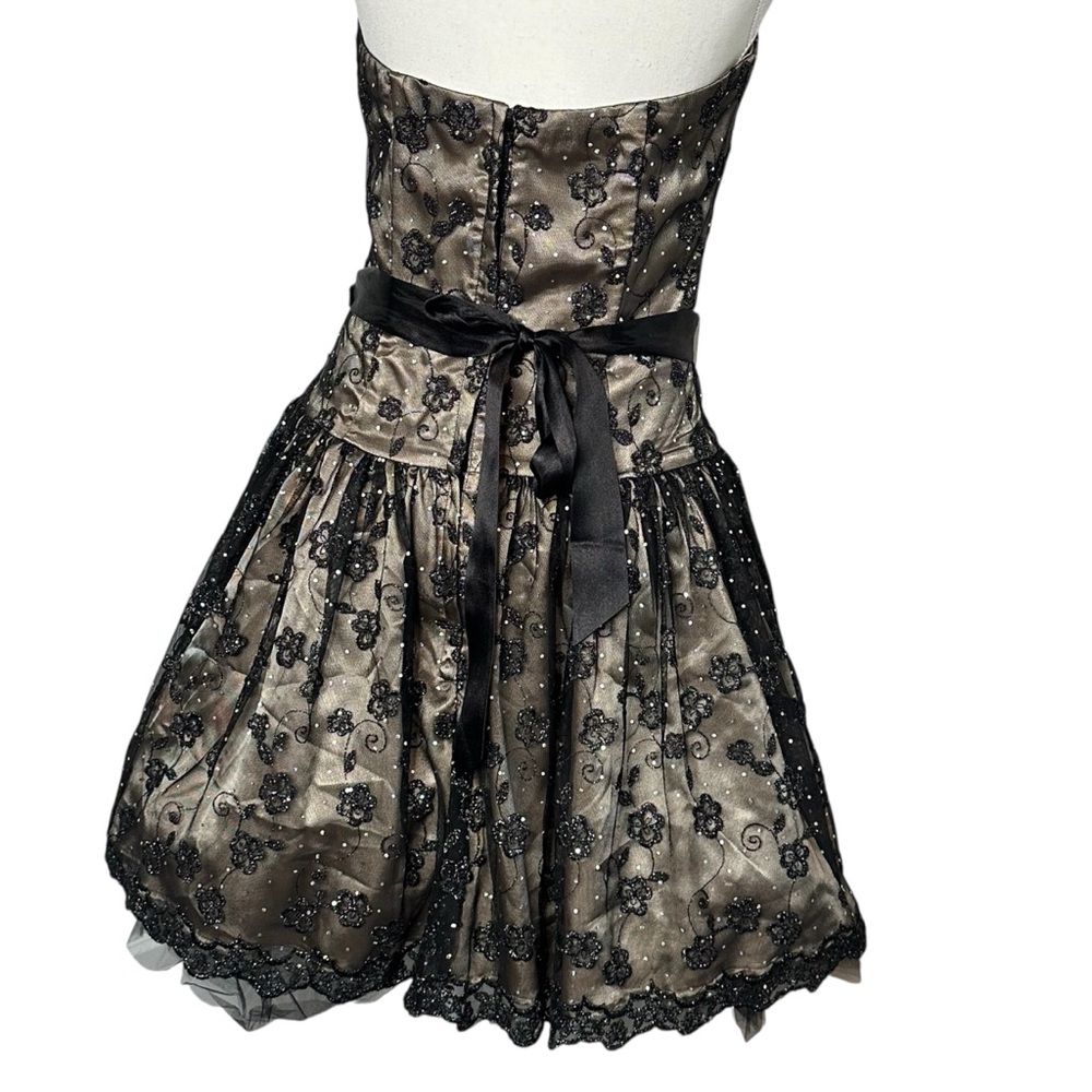Cache Fairy Grunge Black Lace Strapless Mini Dress - Picture 2 of 6